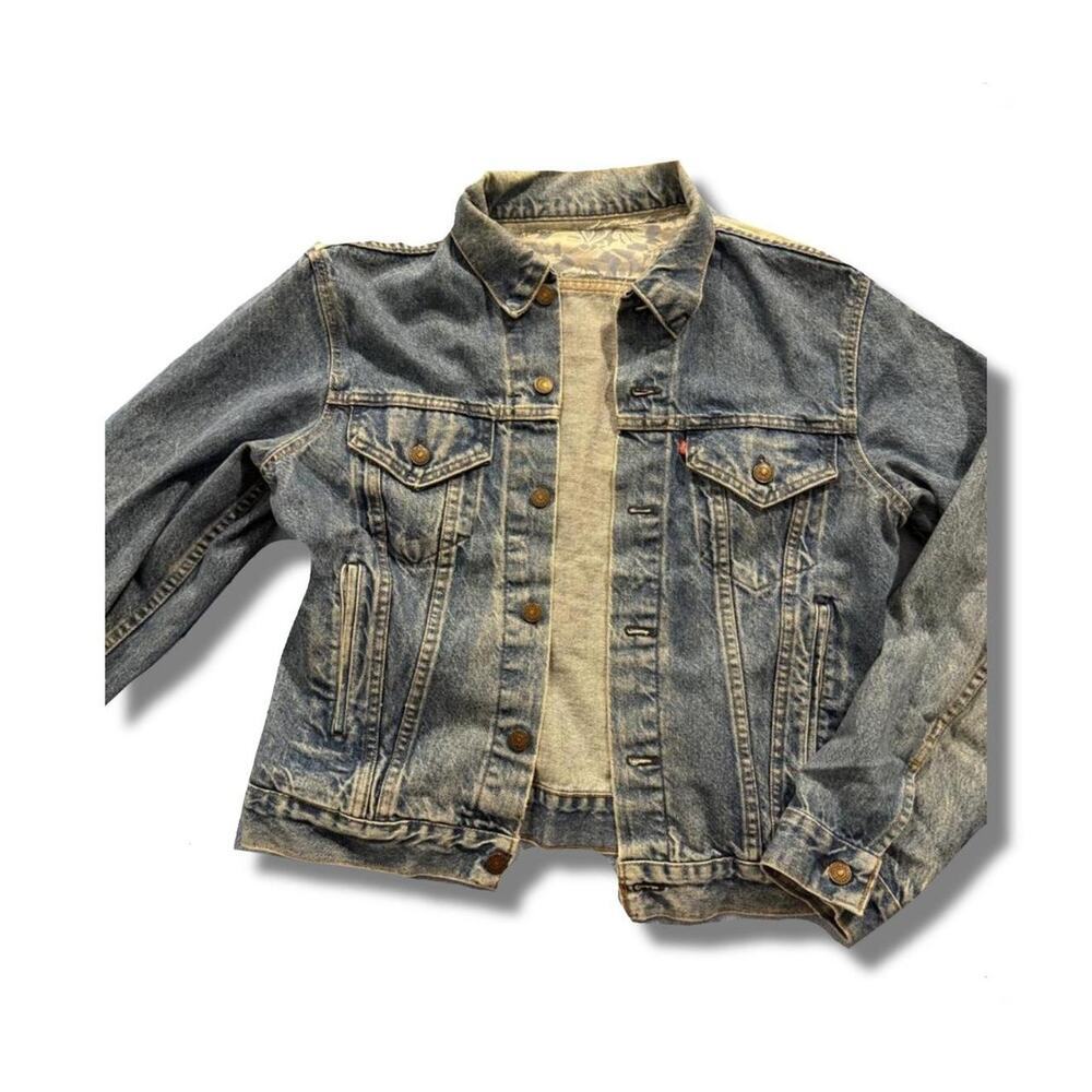 Levi's vintage denim jacket with white lace panel